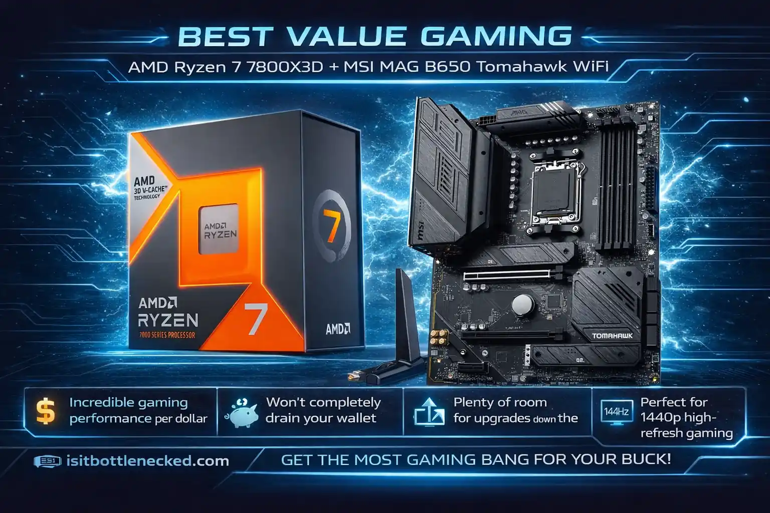 AMD Ryzen 7 7800X3D and MSI MAG B650 Tomahawk WiFi