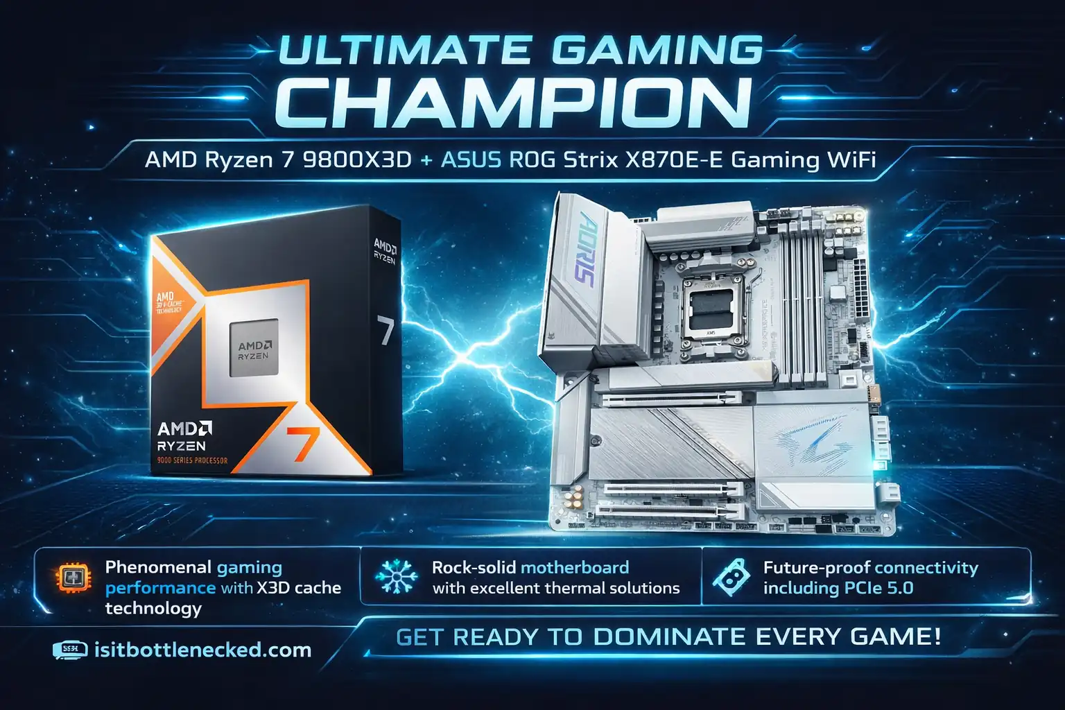 AMD Ryzen 7 9800X3D and ASUS ROG Strix X870E E Gaming WiFi