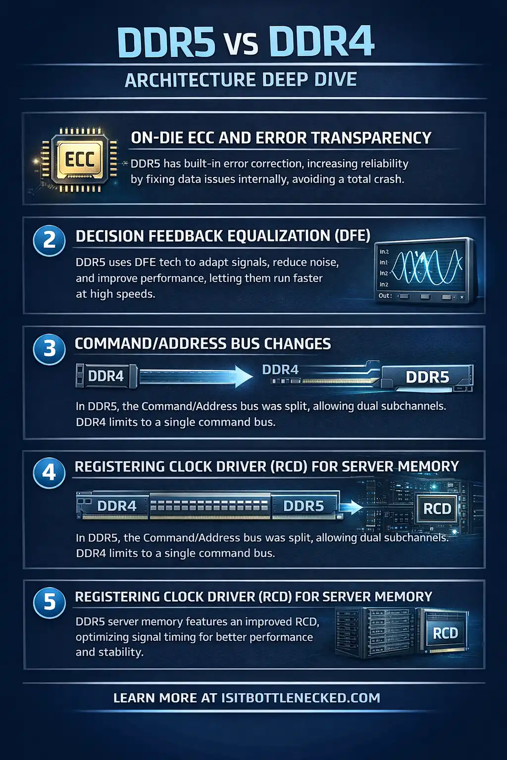 DDR5 vs DDR4 architectural comparison