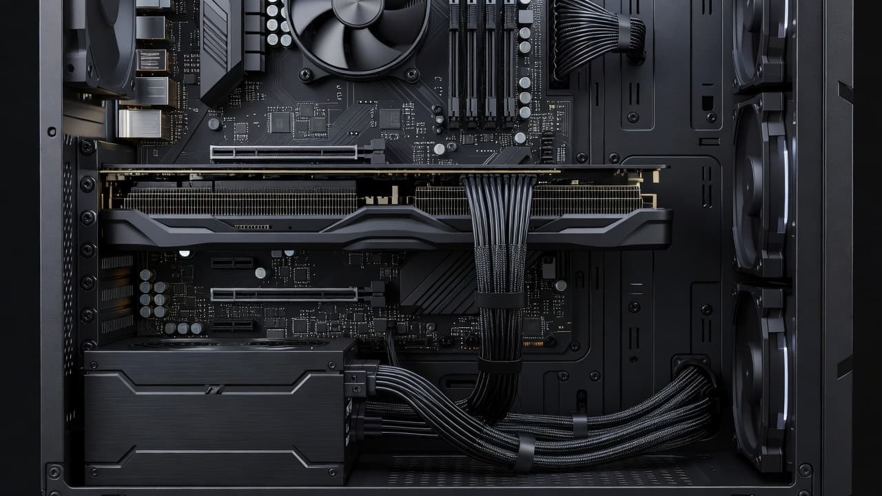 high performance gaming pc interior